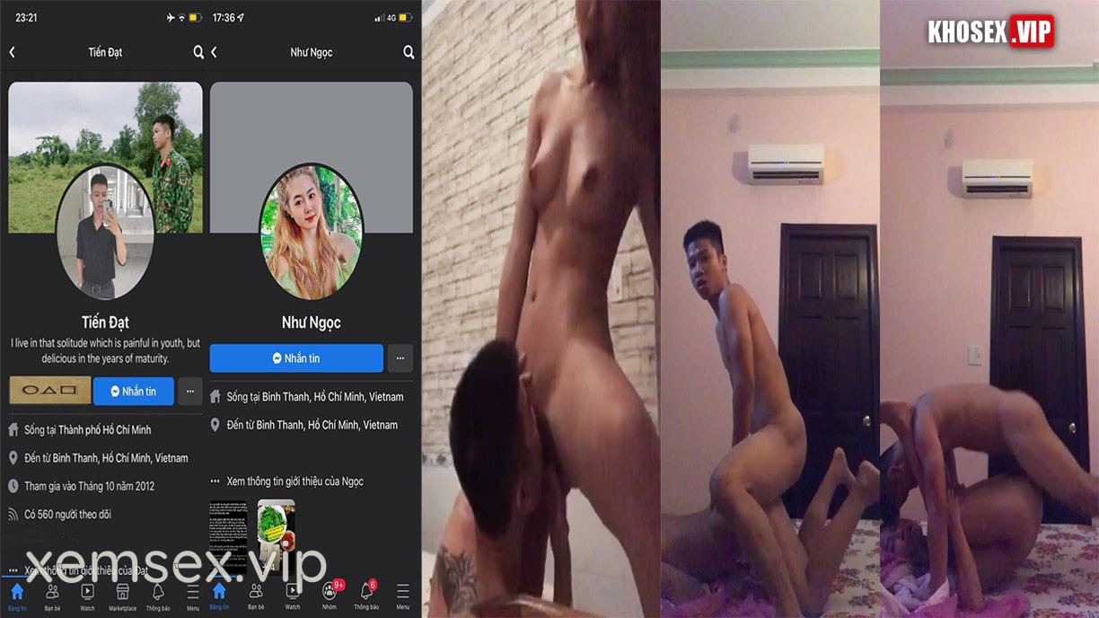 Ảnh thumbnail của Clip sex Tiến Đạt và Như Ngọc địt nhau rên la khẩu dâm